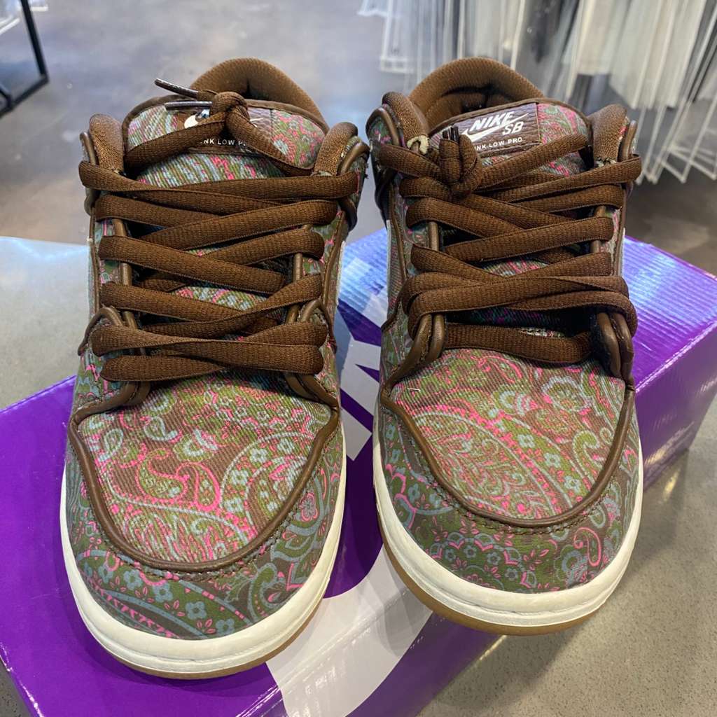 Nike SB Dunk Low Pro Paisley Brown Size 7.5 DH7534-200 - Pre-Owned