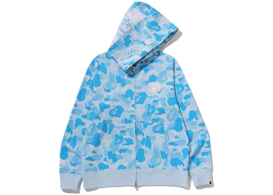 BAPE Icy ABC Camo Shark Full Zip Hoodie Blue