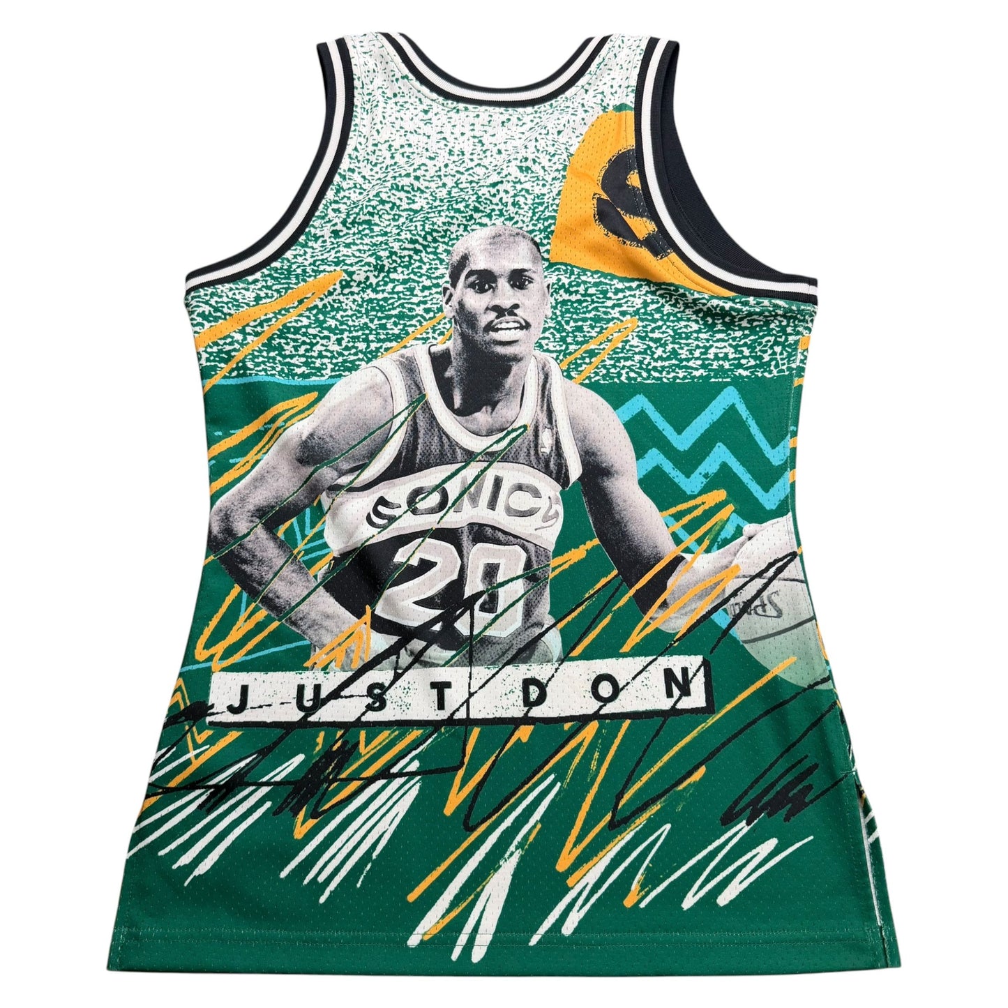 NWT Mitchell & Ness x Just Don Seattle Supersonics Sublimated Jersey