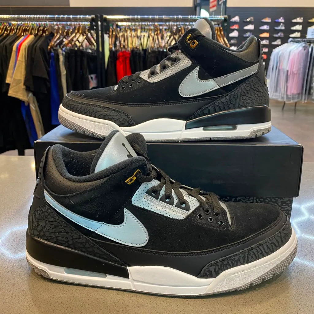 Jordan 3 Retro Tinker Black Cement Gold Size 11.5 CK4348-007 - Pre-Owned