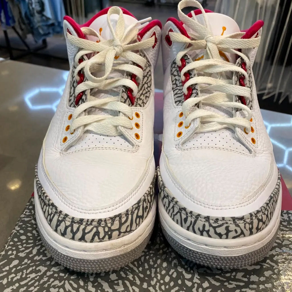 Jordan 3 Retro Cardinal Red Size 10 CT8532-126 - Pre-Owned