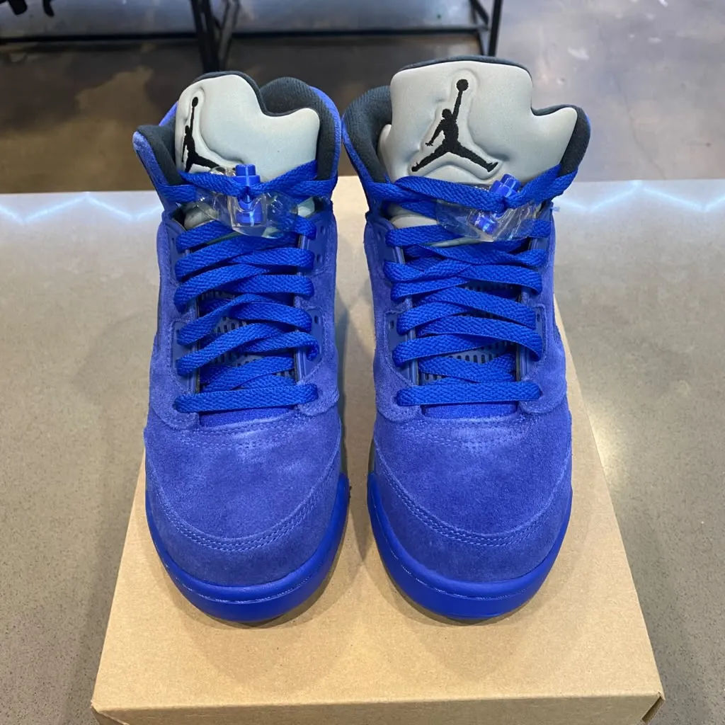 Jordan 5 Retro Blue Suede (GS) Size 6Y 440888-401 - Pre-Owned (Replacement Box)