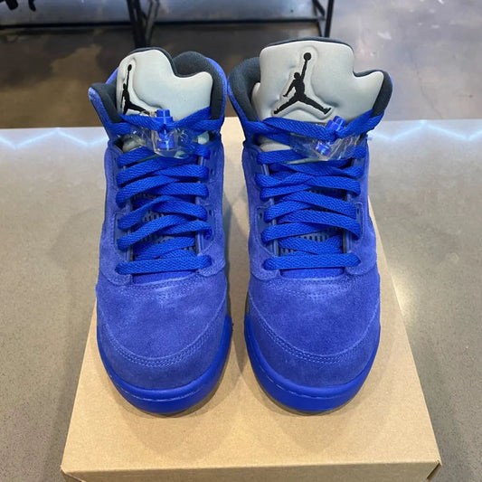 Jordan 5 Retro Blue Suede (GS) Size 6Y 440888-401 - Pre-Owned (Replacement Box)