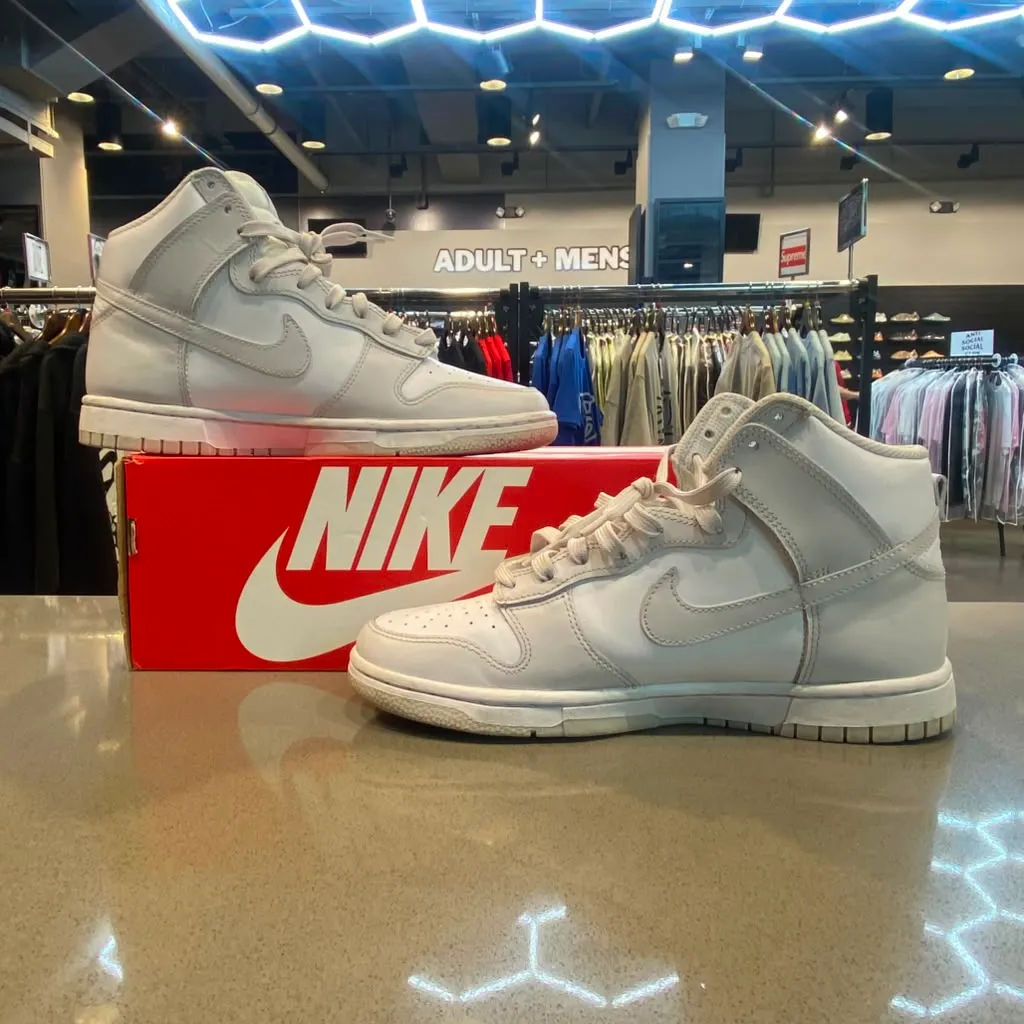 Nike Dunk High Retro White Vast Grey Size 7.5 DD1399-100 - Pre-Owned