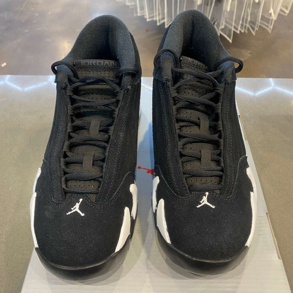 Jordan 14 Retro Black White Size 7M 487471-016 - Pre-Owned