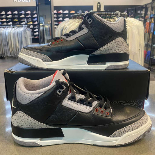 Jordan 3 Retro OG Black Cement (2024) Size 10.5 DN3707-010 - Pre-Owned