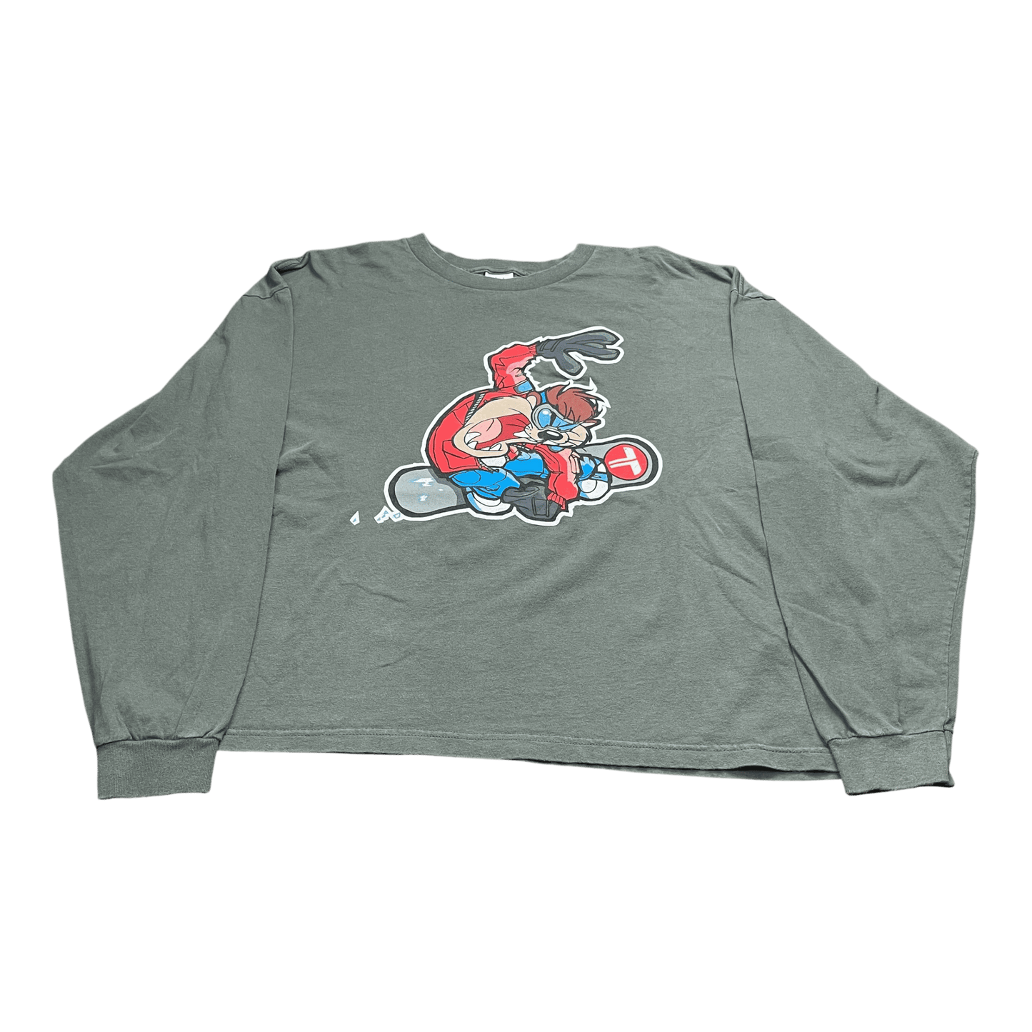 Vintage Taz Snowboarding Looney Tunes Long-Sleeve T-Shirt - Used/Worn
