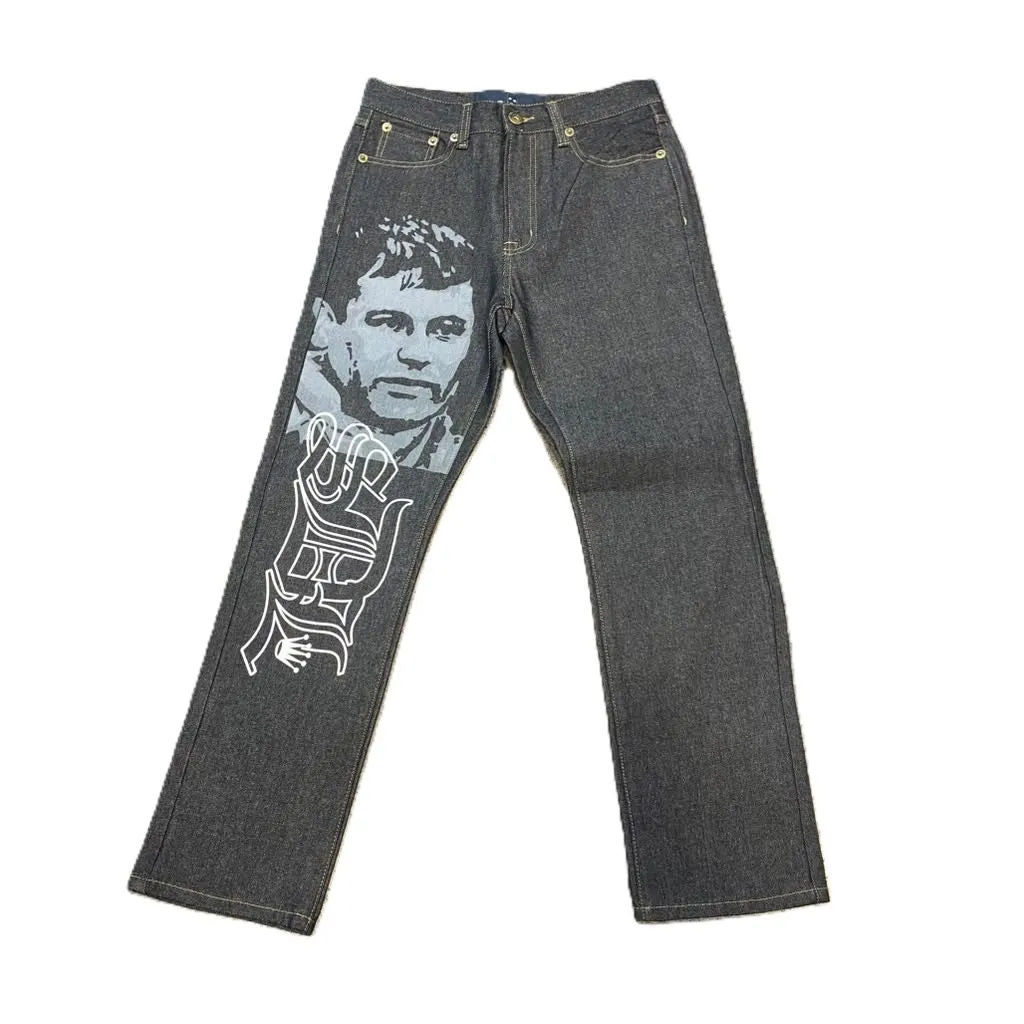 SDL Grey Chapo White Script Charcoal Jeans