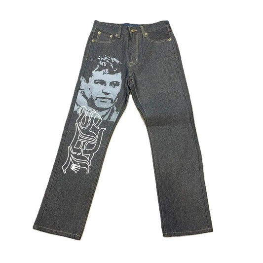 SDL Grey Chapo White Script Charcoal Jeans