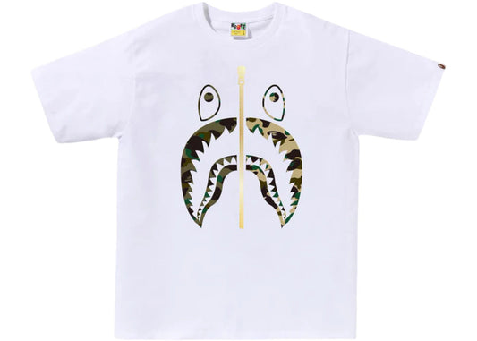 BAPE 1st Camo Separate Shark Tee White