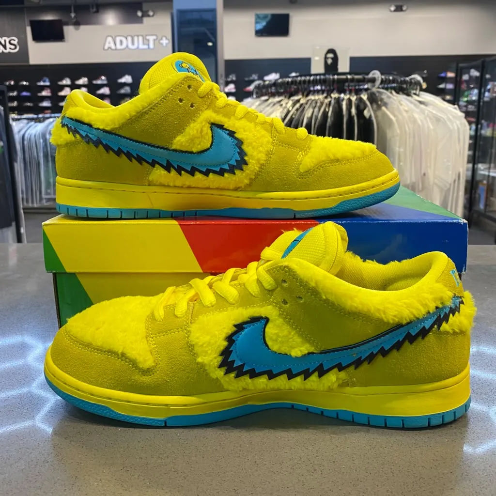 Nike SB Dunk Low Grateful Dead Bears Opti Yellow Size 10.5 CJ5378-700 - Pre-Owned