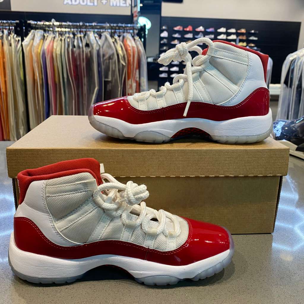 Jordan 11 Retro Cherry (2022) (GS) Size 4.5Y 378038-116 - Pre-Owned (Replacement Box)
