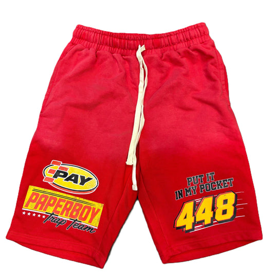 Paper Boy Raceblock Shorts Red
