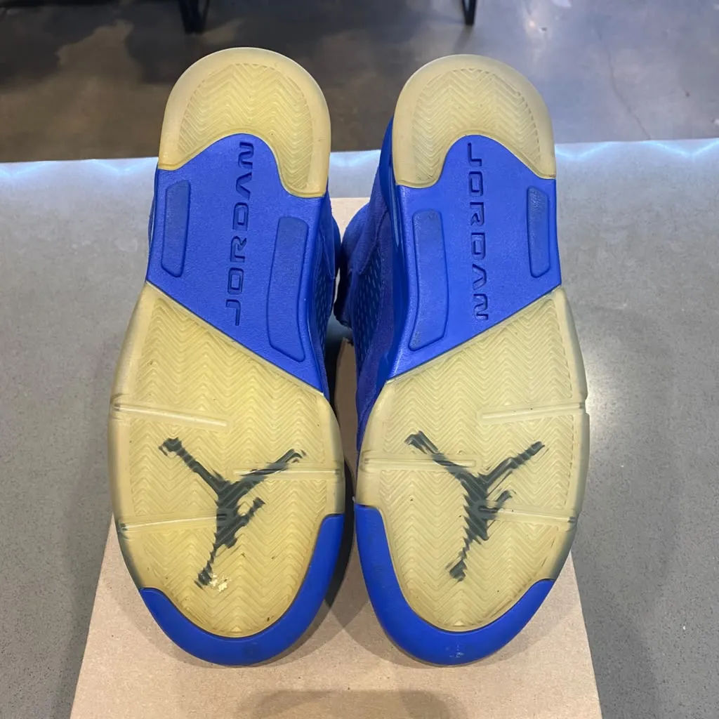 Jordan 5 Retro Blue Suede (GS) Size 6Y 440888-401 - Pre-Owned (Replacement Box)