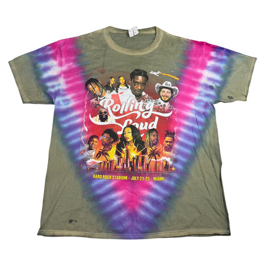 Rolling Loud 2021 Concert Lineup Tie-Dye T-Shirt - Used/Worn
