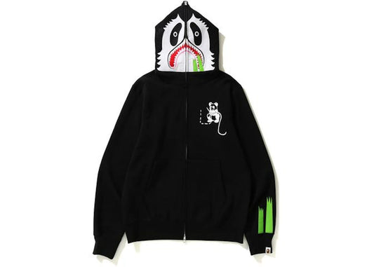 BAPE Panda Full Zip  Hoodie Black
