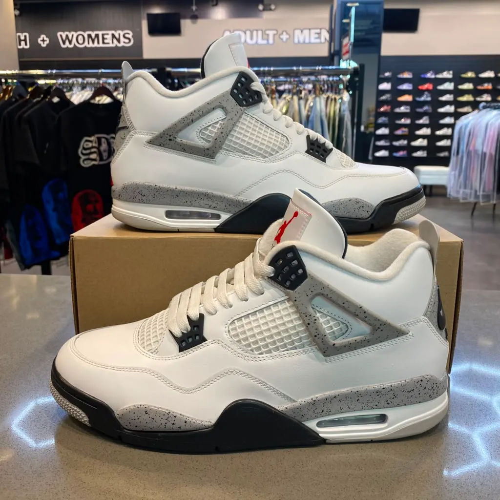 Jordan 4 Retro White Cement (2025) Size 12 FV5029-100 - Pre-Owned (Replacement Box)