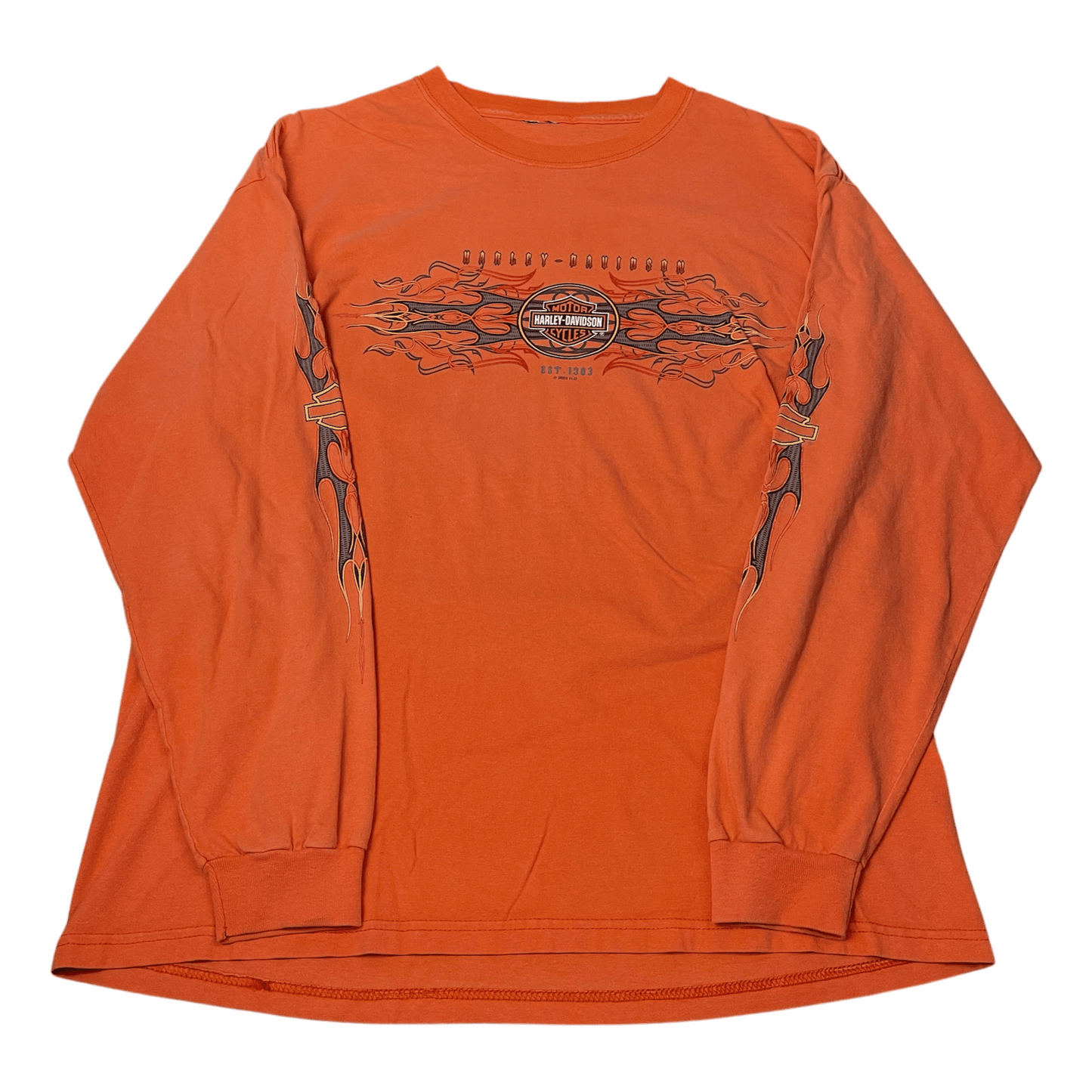 Vintage 2003 Harley-Davidson Charolette North Carolina Long Sleeve T-Shirt - Used