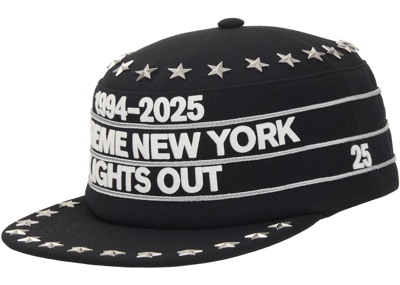 Supreme Stars Studded Pillbox Hat Black