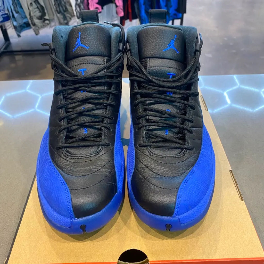 Jordan 12 Retro Black Game Royal Size 12 130690-014 - Pre-Owned