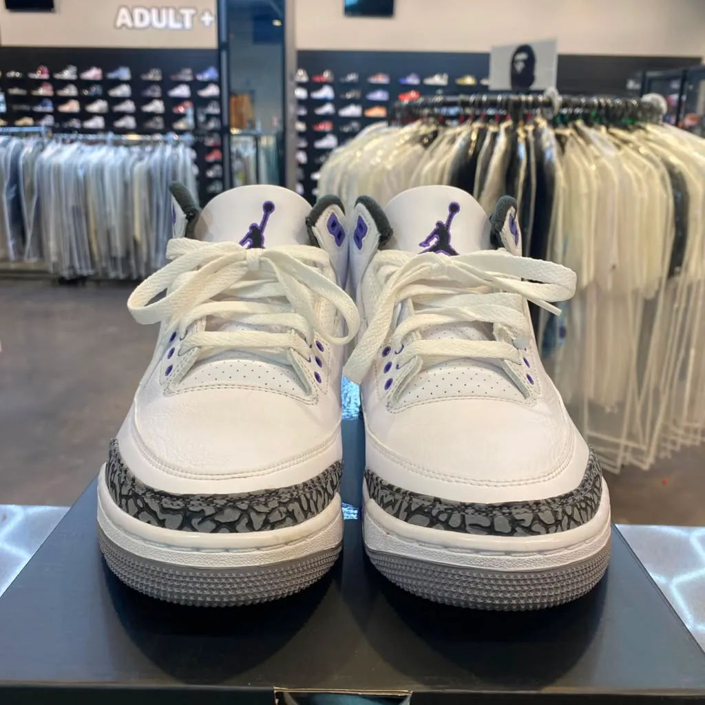 Jordan 3 Retro Dark Iris Size 9 CT8532-105 - Pre-Owned
