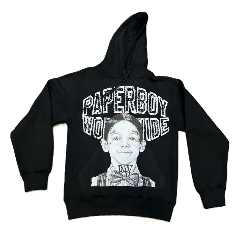 Paperboy Alfalfa Hoodie Black/White
