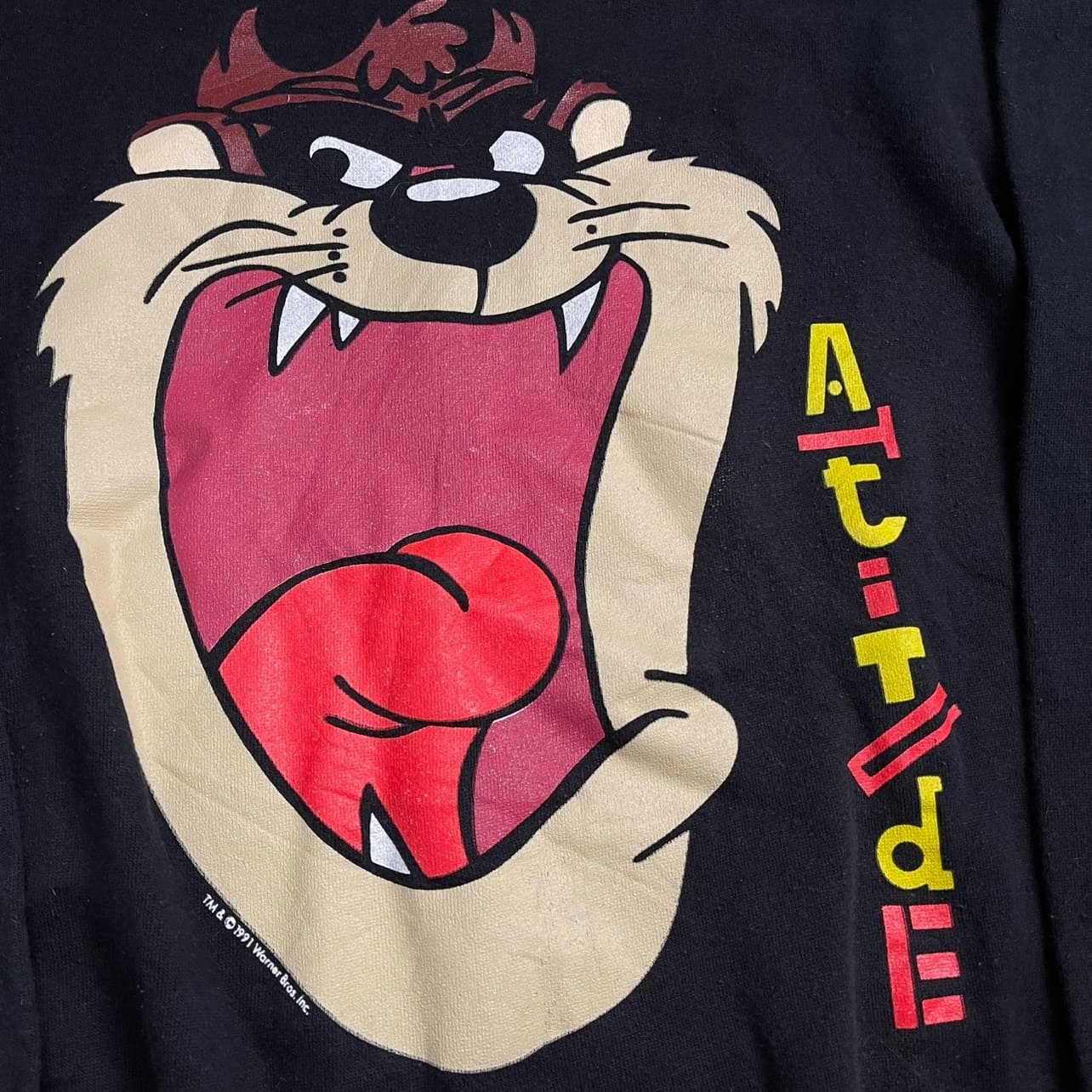 Vintage Taz "Attitude" Looney Tunes Crewneck Sweatshirt - Used