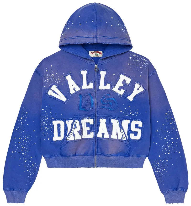 Vale Forever Classico Zip Up Hoodie Sapphire