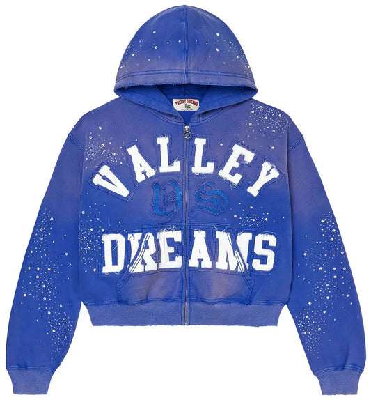 Vale Forever Classico Zip Up Hoodie Sapphire