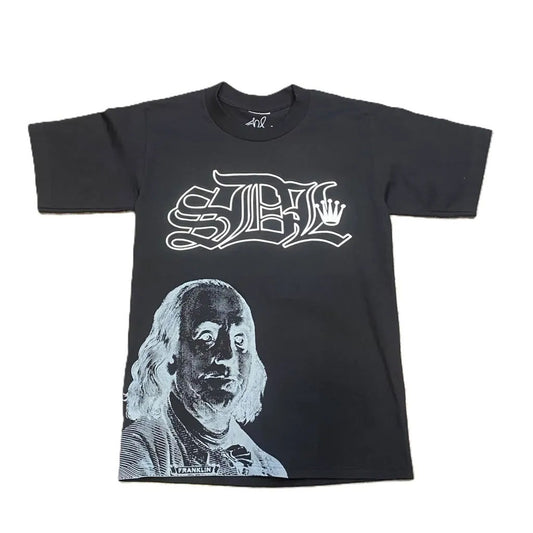 SDL Crown Logo Benjamin Scripture Tee Black/White