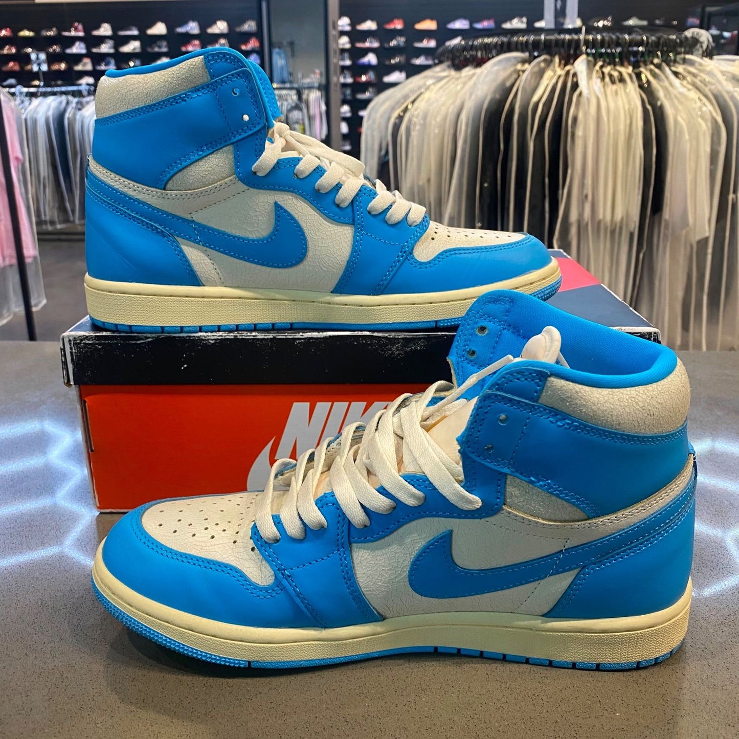 Jordan 1 Retro High OG UNC Reimagined Size 9.5 DZ5485-402 - Pre-Owned