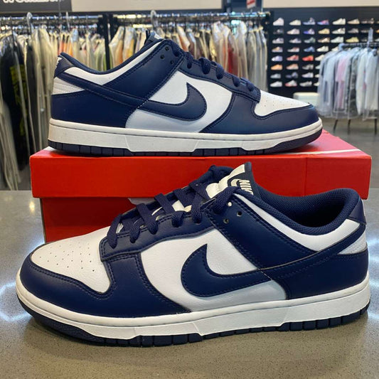 Nike Dunk Low White Midnight Navy Size 11 HF5441-107 - Pre-Owned