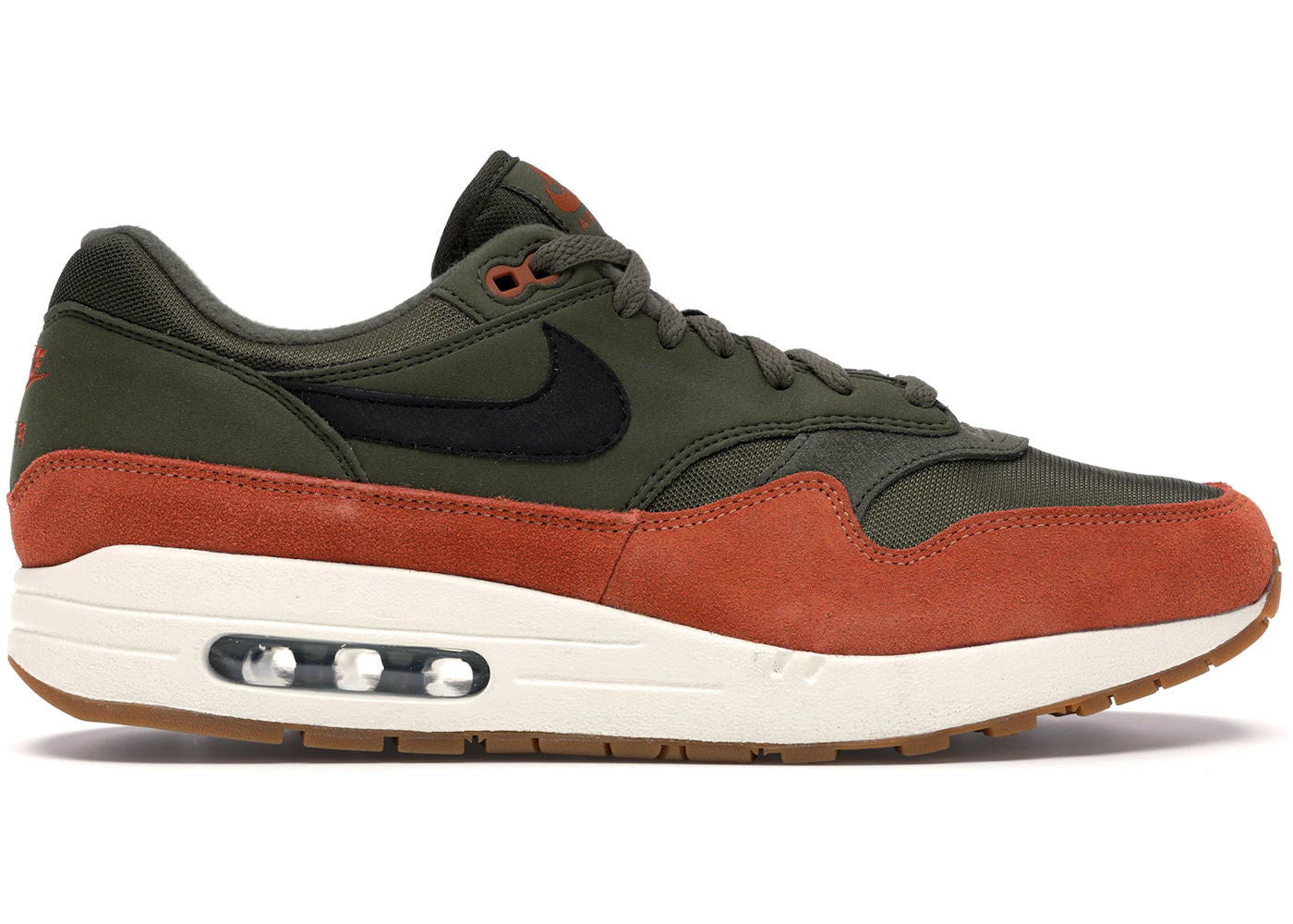 Nike Air Max 1 Olive Canvas Dark Russet - Pre-Owned