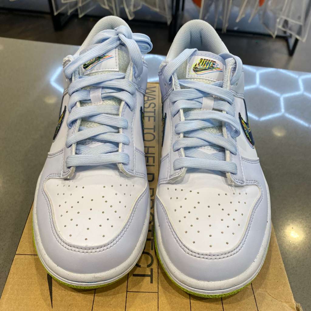 Nike Dunk Low 3D Swoosh Grey (GS) Size 7Y DV3478-100 - Pre-Owned