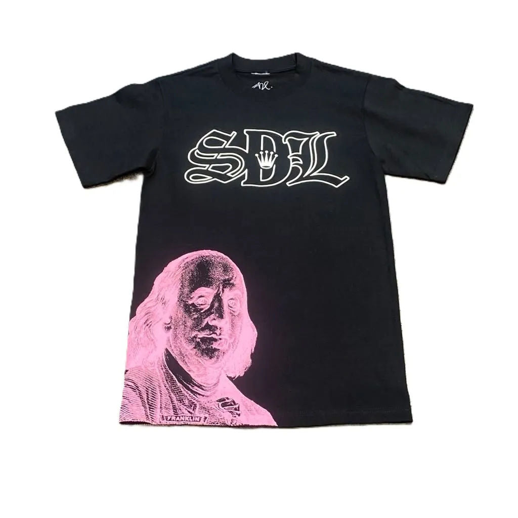 SDL Back Crown Logo Benjamin Tee Black/Pink