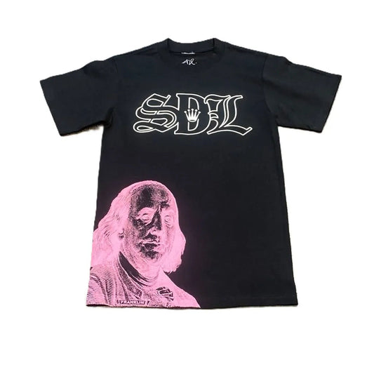 SDL Back Crown Logo Benjamin Tee Black/Pink