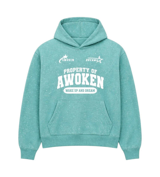 Awoken Dreams Rhinestone Teal Hoodie