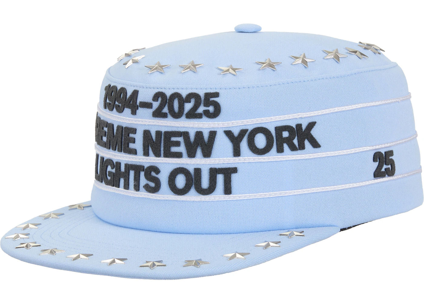 Supreme Stars Studded Pillbox Hat Light Blue