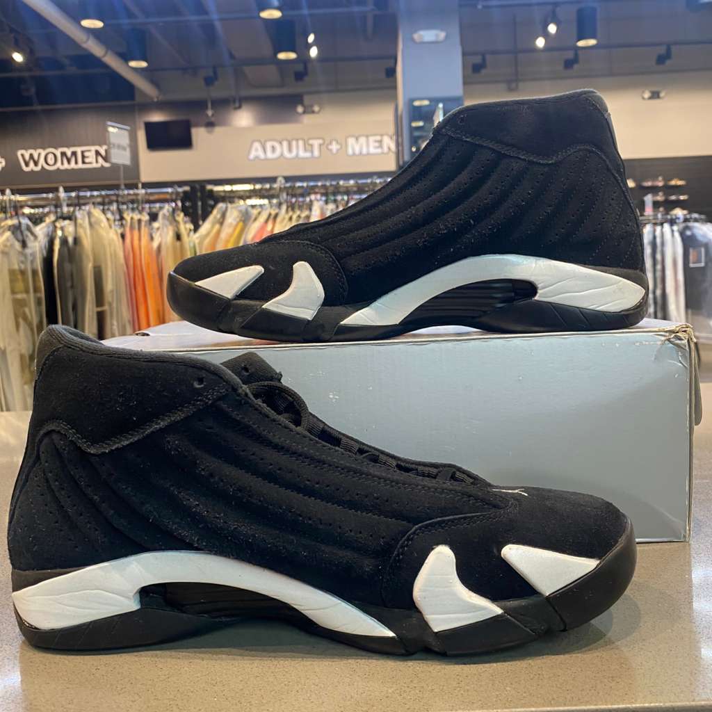 Jordan 14 Retro Black White Size 10 487471-016 - Pre-Owned