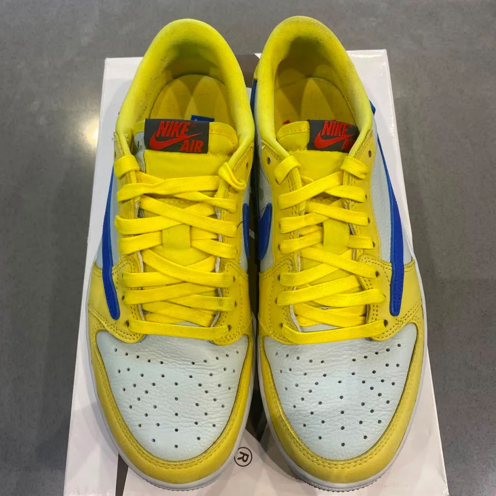 Jordan 1 Retro Low OG SP Travis Scott Canary (Women's) Size 9.5W DZ4137-700 - Pre-Owned