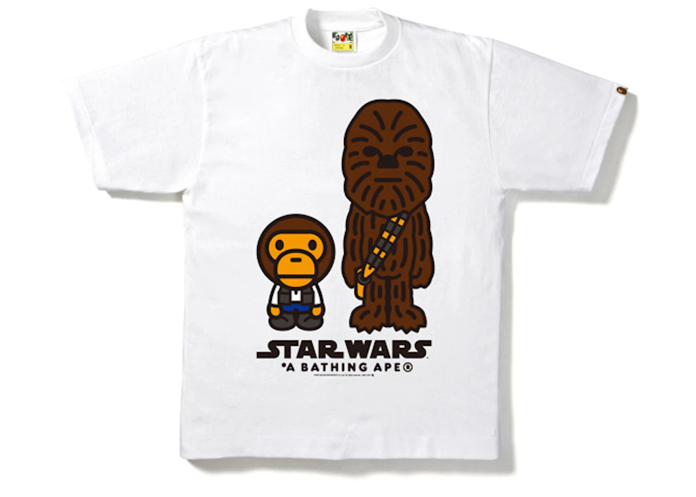 BAPE x Star Wars Chewbacca Baby Milo Tee White