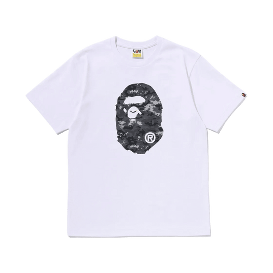 BAPE Multi Pixel Camo Ape Head Tee White