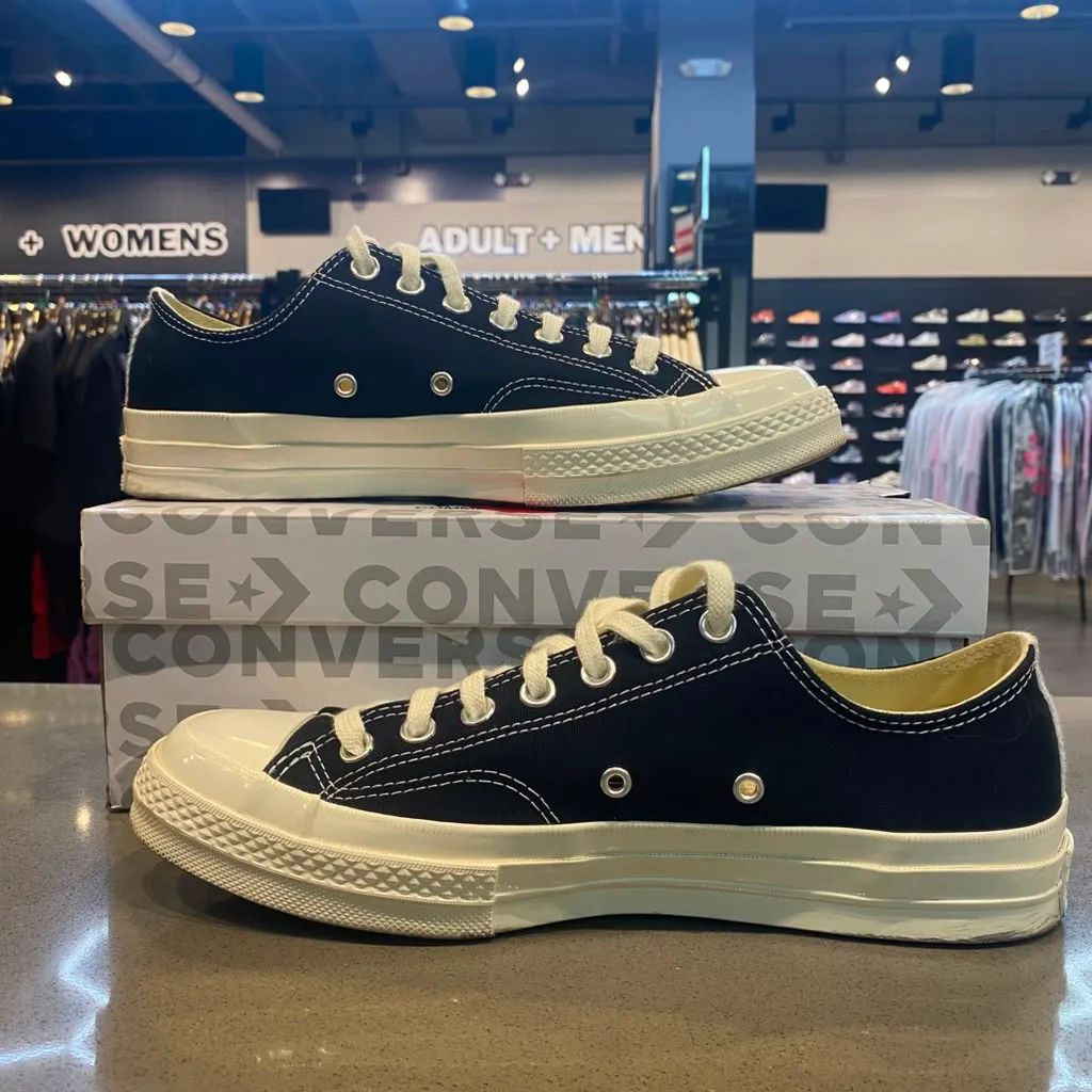 Converse Chuck Taylor All Star 70 Ox Comme des Garcons PLAY Black Size 9 150206C/A08796C - Pre-Owned