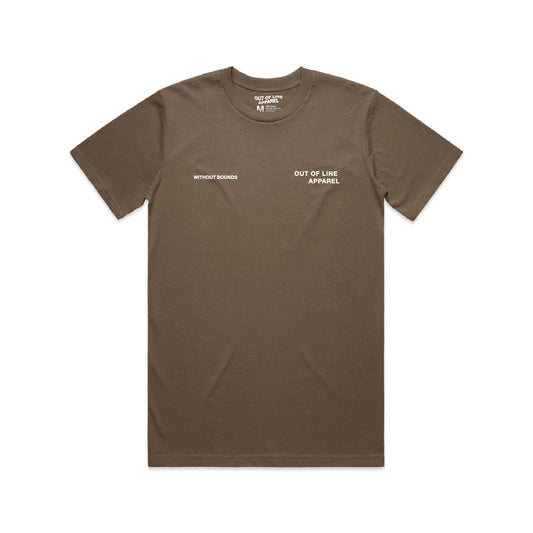 "Without Bounds" Walnut Tee