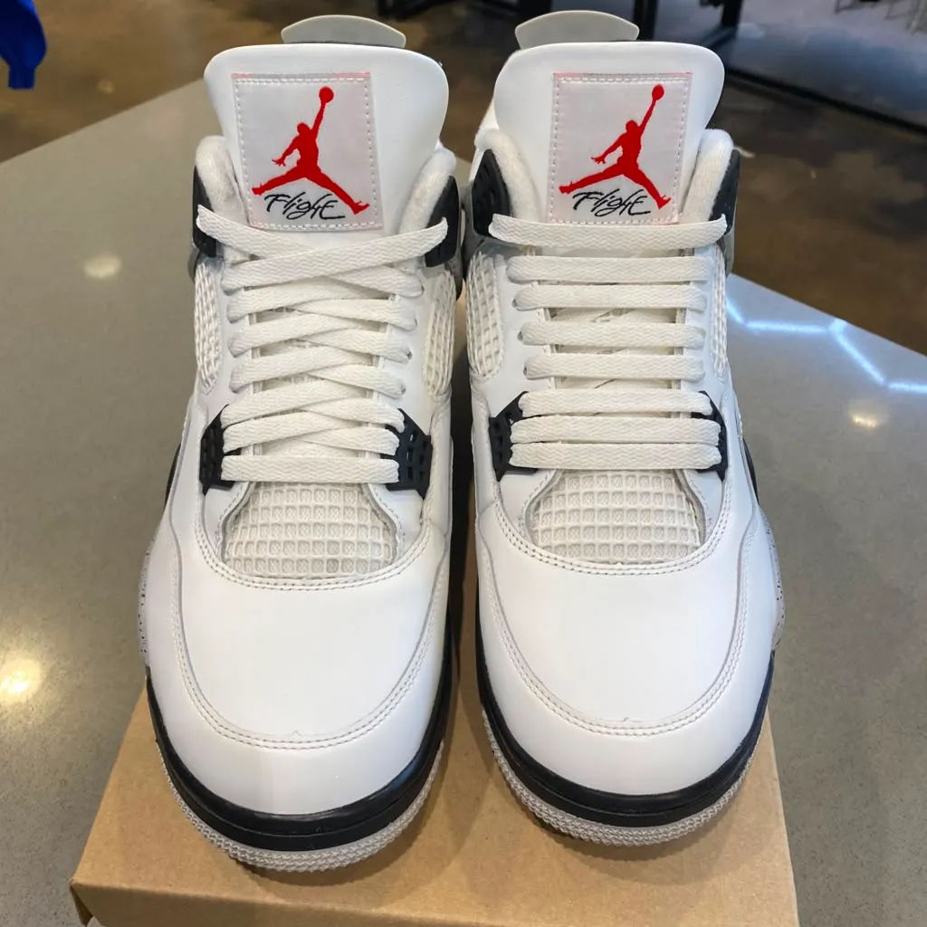 Jordan 4 Retro White Cement (2025) Size 12 FV5029-100 - Pre-Owned (Replacement Box)