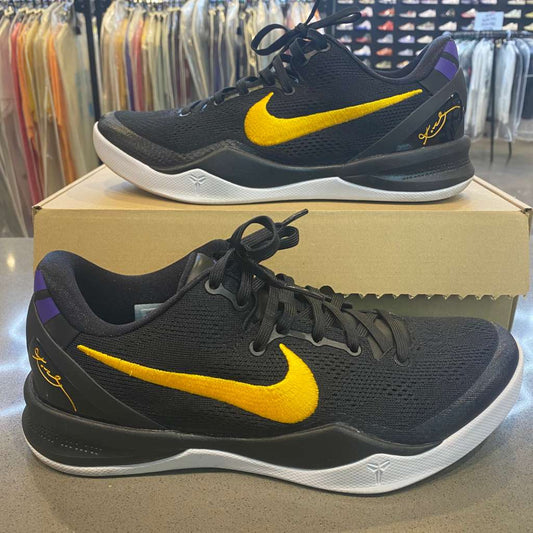 Nike Kobe 8 Protro Lakers Away Size 8.5 HF9550-001 - Pre-Owned (Replacement Box)