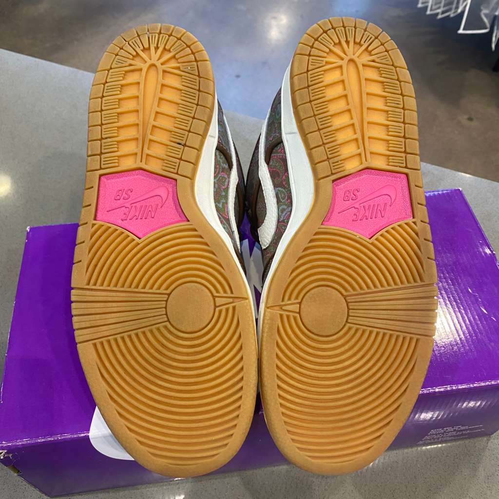 Nike SB Dunk Low Pro Paisley Brown Size 7.5 DH7534-200 - Pre-Owned