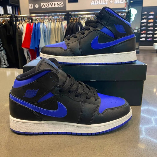 Jordan 1 Mid Royal (2020) (GS) Size 7Y 554725-068 - Pre-Owned