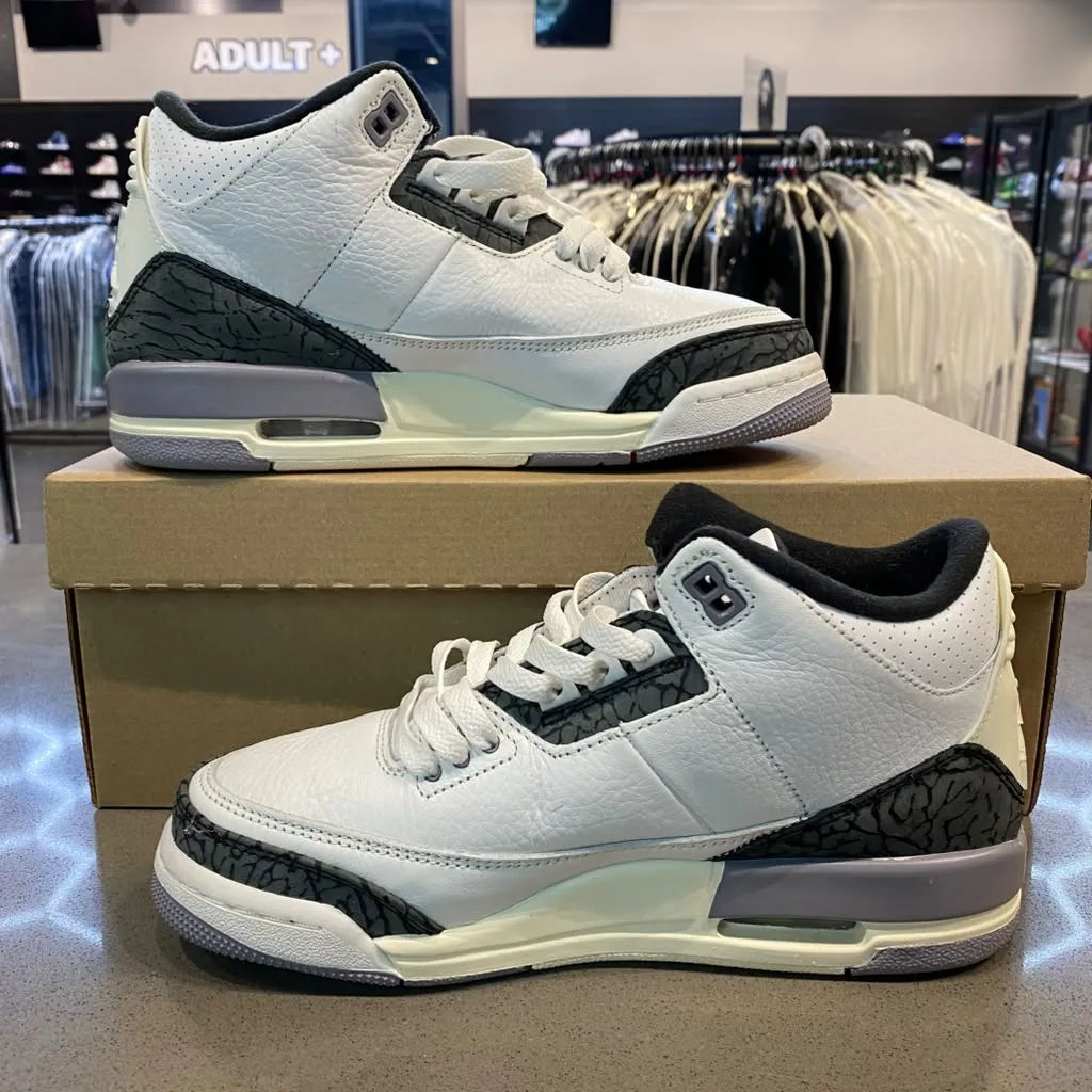 Jordan 3 Retro Cement Grey (GS) Size 6Y DM0967-106 - Pre-Owned (Replacement Box)
