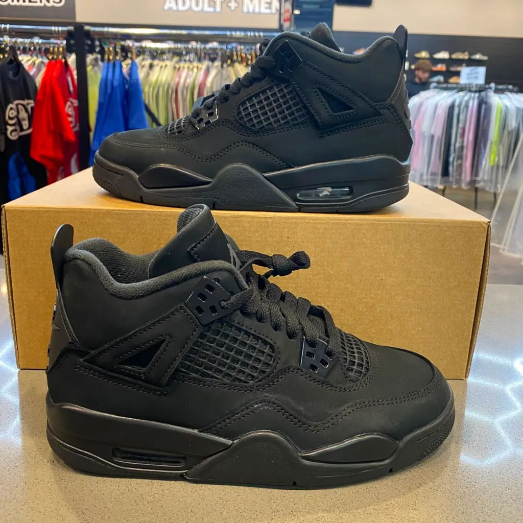 Jordan 4 Retro Black Cat (2025) (GS) Size 4.5Y IB4171-010 - Pre-Owned (Replacement Box)